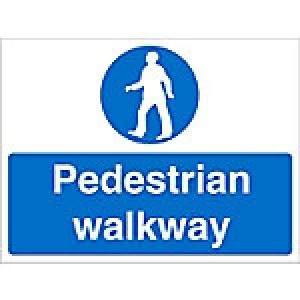 Mandatory Sign Walkway PVC 45 x 60 cm