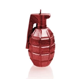 Red Metallic Large Grenade Candle