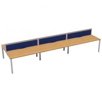 CB 6 Person Bench 1400 x 780 - Beech Top and White Legs