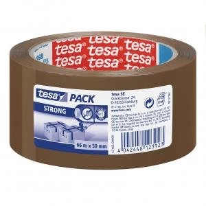tesa Strong PP Packaging Tape 50mmx66m Brown 57168 Pack 6 34406TE