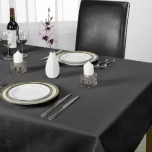 Chequers Tablecloth, Black, 70 x 108" - Emma Barclay