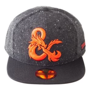 Hasbro - Dungeons & Dragons Logo Unisex Snapback Baseball Cap - Black