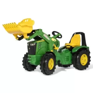 Rolly Toys Ride On John Deere 8400R Xtrac Premium Tractor with Frontloader, Green