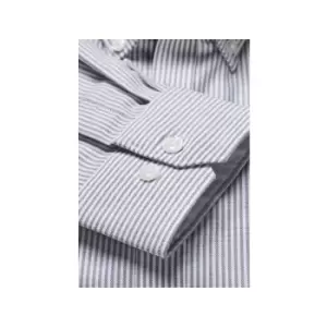 Brook Taverner Mens Lawrence Oxford Formal Shirt (46) (Silver Grey Stripe)