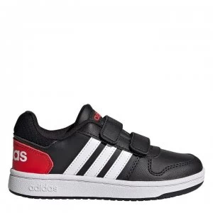 adidas adidas Hoops Childrens Trainers - Black/White/Red