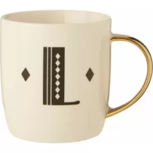 Diamond Deco E Letter Monogram Large Mug Personalised Coffee Mug / Espresso Cups For Home And Office Use Cappuccino Cup For Everyday Use 9 x 9 x 12