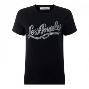 Sofie Schnoor LA Slogan T Shirt - 1000 Black