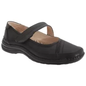 Boulevard Womens/Ladies Extra Wide EEE Fitting Mary Jane Shoes (5 UK) (Black)