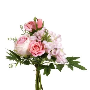 Pink Rose Bunch Artificial Flowers By Heaven Sends