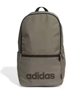 adidas Mens Linear Logo Classic Backpack - KHAKI, Khaki, Men