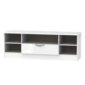 Indices 1-Drawer Large Open TV Unit - White