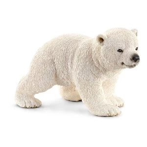 SCHLEICH Wild Life Polar Bear Cub Walking Toy Figure
