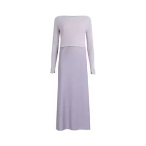 AllSaints AllSaints Hera Leppo Print Dress Womens - Purple