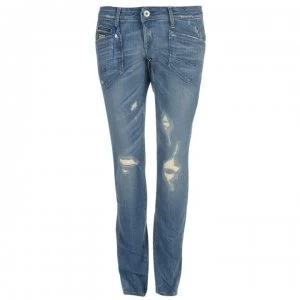 G Star Low T Tapered Jeans - custom repair