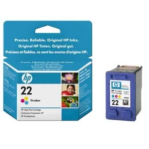 HP 22XL Tri Colour Ink Cartridge