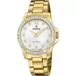 Festina F20596/1 Womens Mademoiselle Gold Tone Bracelet Wristwatch