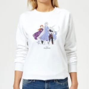Frozen 2 Group Shot Womens Sweatshirt - White - XXL