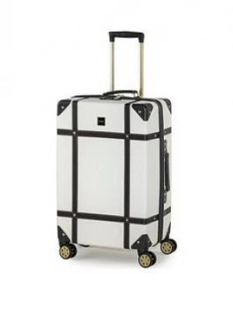 Rock Luggage Vintage Medium 8-Wheel Suitcase - Cream
