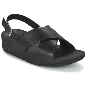 FitFlop LULU CROSS BACK-STRAP SANDALS - LEATHER womens Sandals in Black