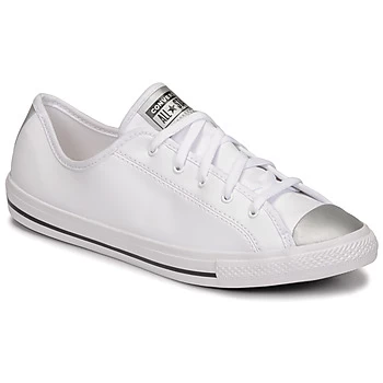 Converse CHUCK TAYLOR ALL STAR DAINTY ANODIZED METALS OX womens Shoes Trainers in White,4,5