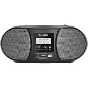 TechniSat DIGITRADIO 1990 Radio CD player DAB+, FM AUX, Bluetooth, CD, USB Battery charger, Alarm clock Black