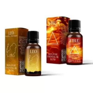 Fire Element & Leo Zodiac Sign Astrology Essential Oil Blend Twin Pack (2x10ml)