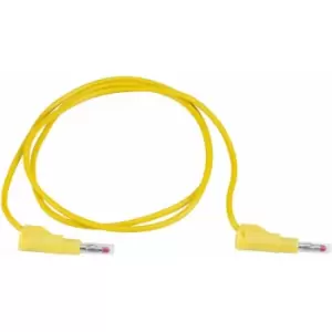 R-TECH 524600 Test Lead 100cm Retractable Shroud 4mm Stackable Plugs Yellow, 600