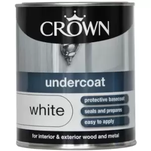 Crown Pure Brilliant White - Undercoat Paint - 750ml