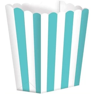 Blue Stripped Scalloped Popcorn Boxes