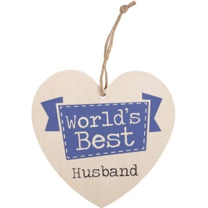 World's Best Husband Hanging Heart Sign
