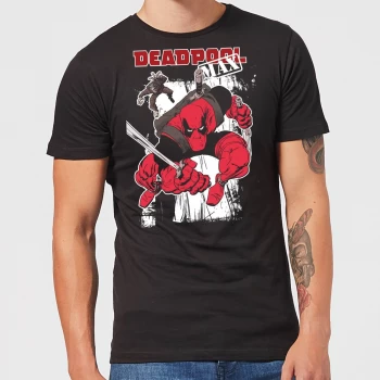 Marvel Deadpool Max Mens T-Shirt - Black - 5XL
