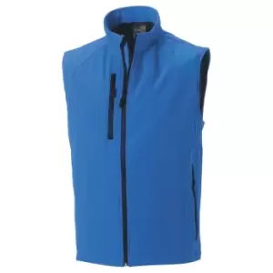 Russell Mens 3 Layer Soft Shell Gilet Jacket (S) (Azure Blue)