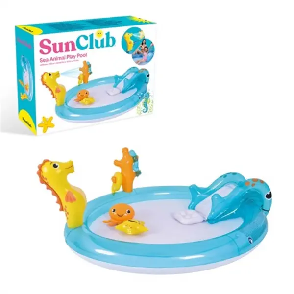 SunClub 2m Sea Animal Play Pool with Water Spray