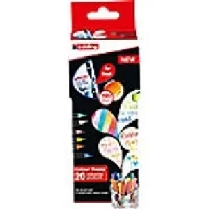 Edding Brush Pen Colour Happy Assorted Pack of 20