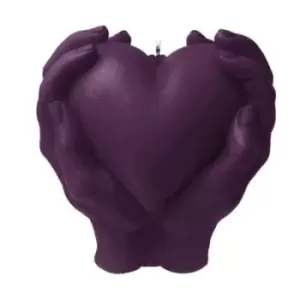 Heart In Hands Candle &ndash; Violet