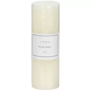Linea Large Pillar Candle - Cream