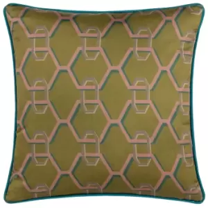 Carnaby Chain Cushion Olive, Olive / 45 x 45cm / Polyester Filled