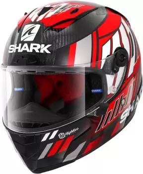 Shark Race-R Pro Carbon Replica Zarco Speedblock Helmet, white-red, Size XL, white-red, Size XL
