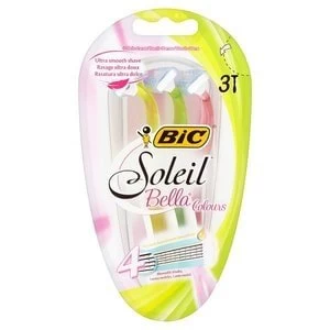 BIC Soleil Bella Colours Ladies Shaver Blister of 3