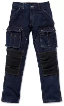 Carhartt Denim Multi Pocket Tech Pants, blue, Size 42, blue, Size 42
