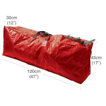 Christmas Tree Storage Bag - Red - 120cm x 25cm - Red - Garland