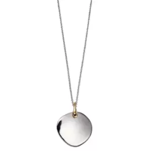 Sterling Silver and Yellow Gold Plated Two Colour Disc Pendant