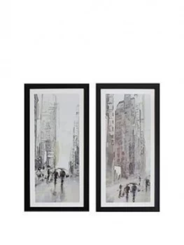 Arthouse Set Of 2 Street Scene Framed Prints