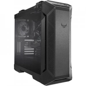 Asus TUF GT501 Midi tower PC casing, Game console casing Black 3 built-in LED fans, Built-in fan, Window