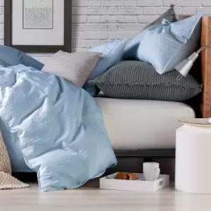 DKNY Comfy Double Duvet Cover, Chambray Blue
