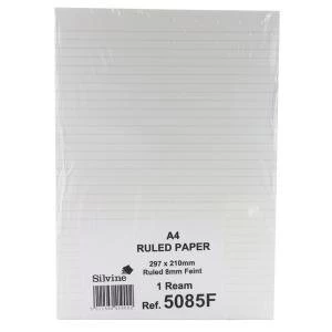 Silvine Feint Ruled Unpunched Fly Paper A4 Pack of 500 5085FEINT