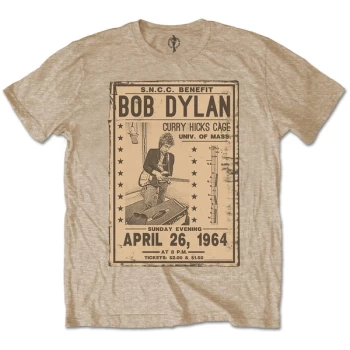 Bob Dylan - Flyer Unisex Small T-Shirt - White