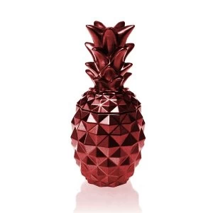 Red Metallic Concrete Pineapple For Her Candle