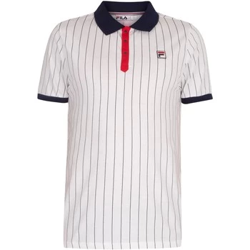 Fila BB1 Vintage Striped Polo Shirt mens Polo shirt in White - Sizes UK XXL,UK 3XL