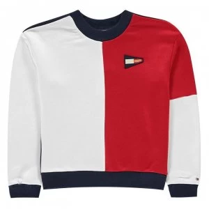 Tommy Hilfiger Junior Girls Colour Block Sweatshirt - Navy C87